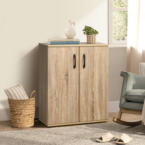 Oikiture Storage Cabinet Sideboard Freestanding Bathroom Cupboard Organiser - Picture 2 of 27