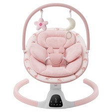 Vwcuvvrt Electric Infant Baby Swing, Pink Flower