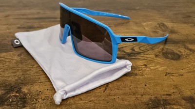 Oakley Custom Sky Blue Sutro Prizm Road Black Sunglasses