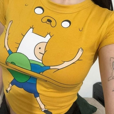 #ad #ad Finn and Jake cartoon Graphic Unisex T Shirt S 5XL $23.74