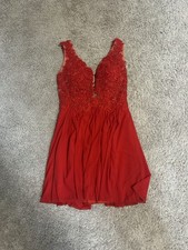 Sherri Hill Women's Formal Red Dress Size 8 Prom Homecoming Wedding Cocktail
