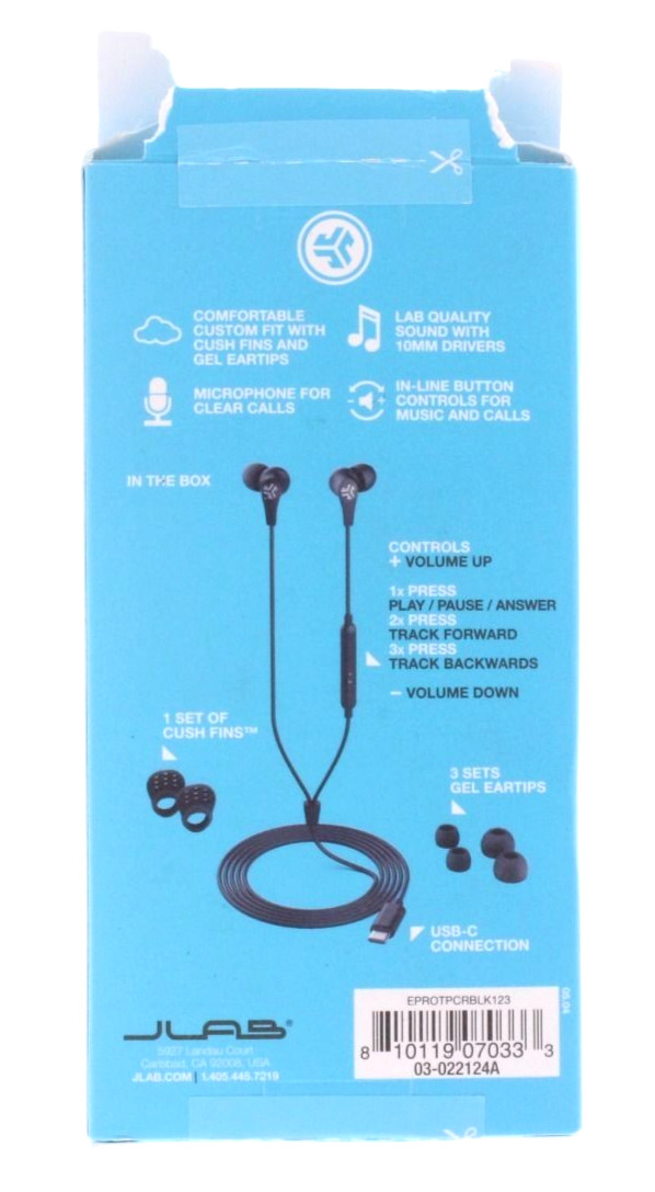 JLab JBuds Pro USB-C Wired Earbuds