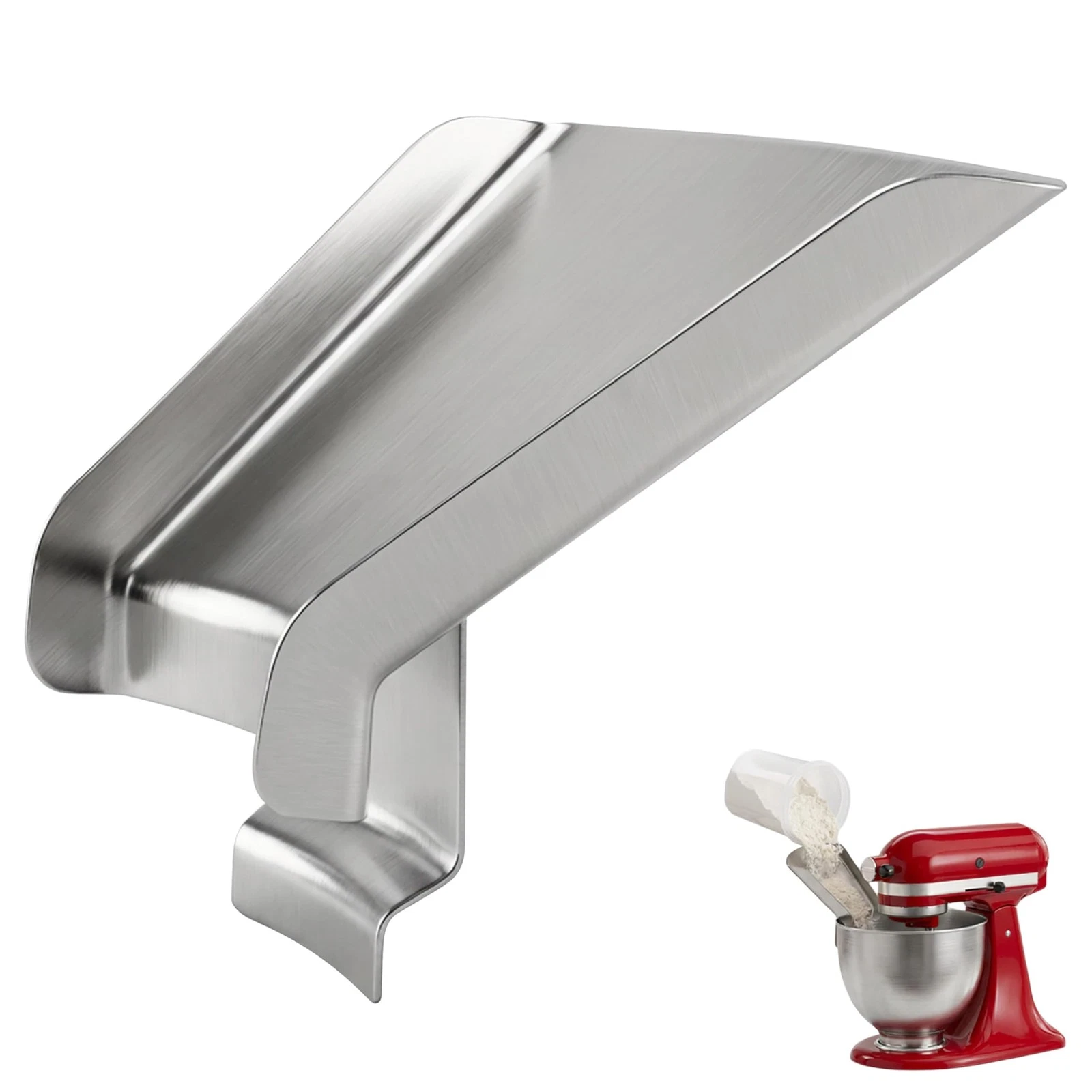 Pouring Chute for KitchenAid Mixer & Flour Funnel for Kitchen Aid Mixer – Sil...