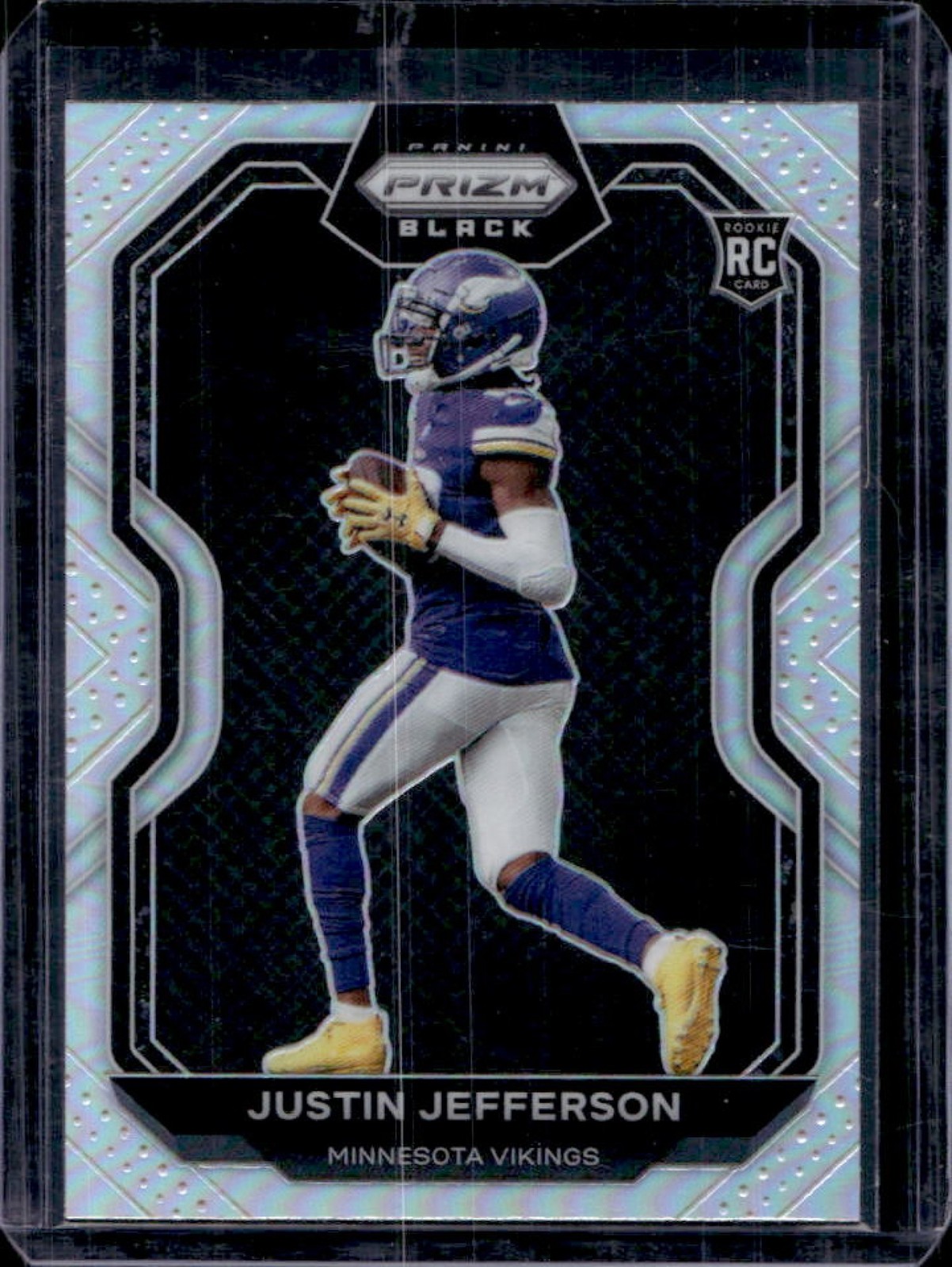 2020 Chronicles Justin Jefferson Prizm Black RC Silver #PB-9 Vikings