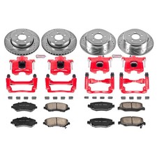 Powerstop Z23 Daily Driver Carbon-fiber Ceramic Pads Drilled & Slotted Rotor & C