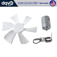 6" RV Vent Motor Bath Exhaust Fan Blade 12V Home Bathroom Mobile Home RV Motor