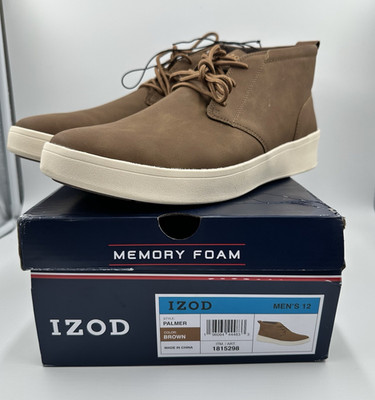 IZOD-Palmer Men's Size 12-Lace-Up-Brown Chukka Boots-1815298-NEW IN BOX