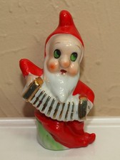 VTG Christmas Porcelain Red ELF Figurine Play...