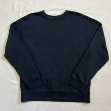 Abercrombie  Fitch Crewneck Sweatshirt Mens Large Navy Blue Logo Preppy
