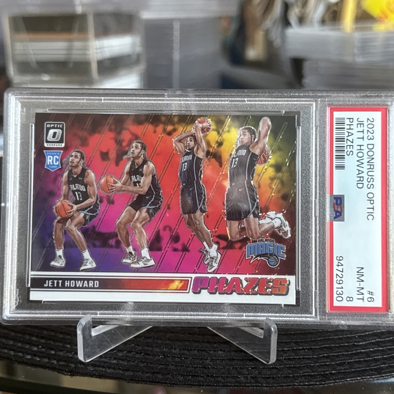 2023-24 Panini Donruss Optic PSA 8  Phazes Jett Howard Rookie #6 Orlando Magic