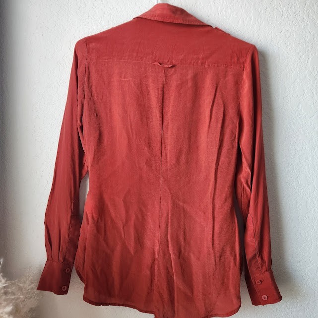 bebe womens button down rust colored long sleeve … - image 3