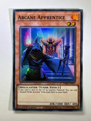 Arkanlehrling PHRE-DE057 Super Rare 1. Auflage YuGiOh Karte NM