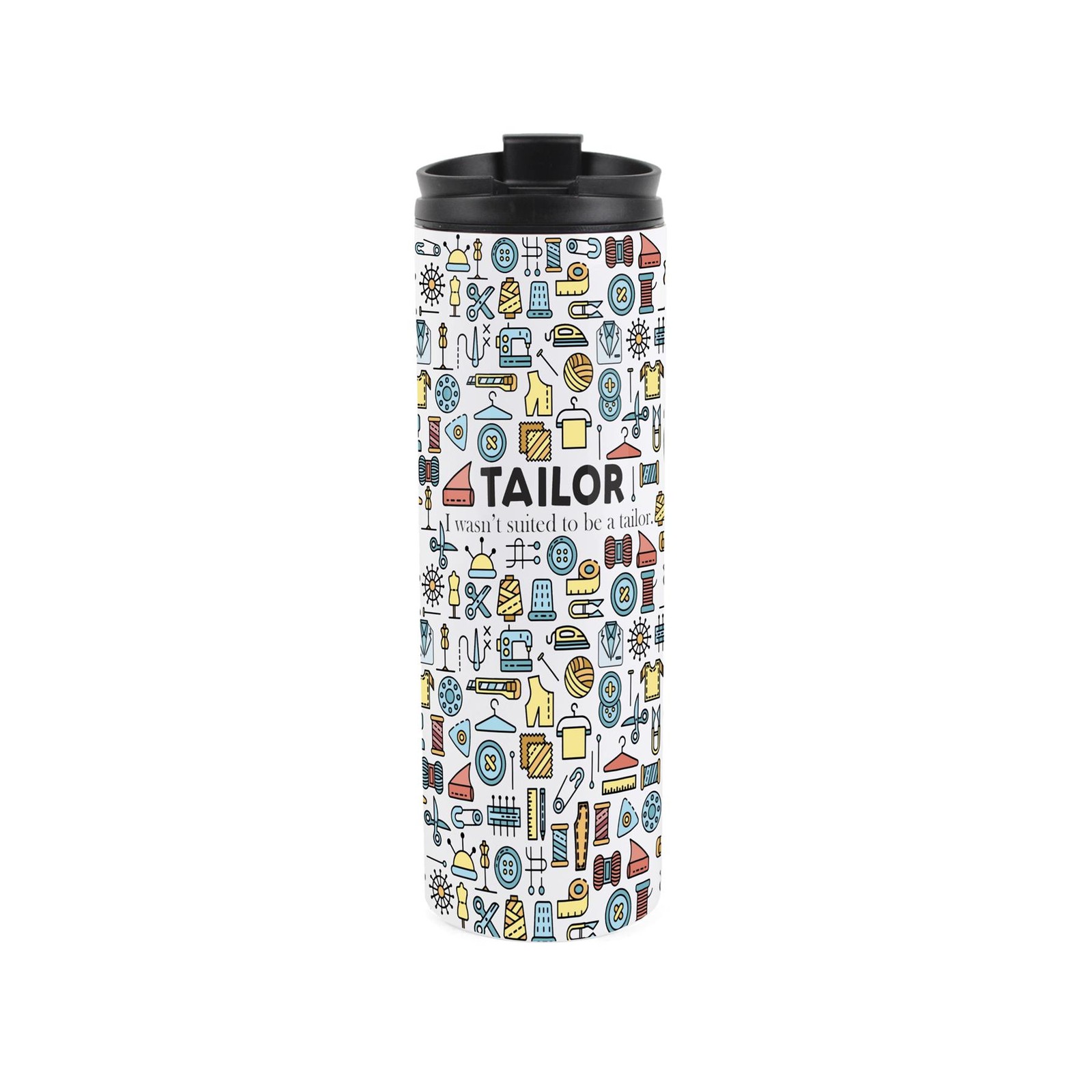 Tailor Travel Flask - Reusable Stainless Steel Tumbler Suit Maker & Fitter Gift