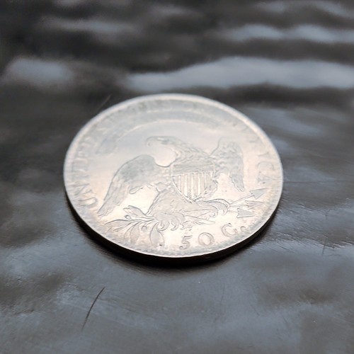 1819/8 gedeckelte Büste Silber Half Dollar 50c vz Details überdatiert USA - Bild 4 von 5