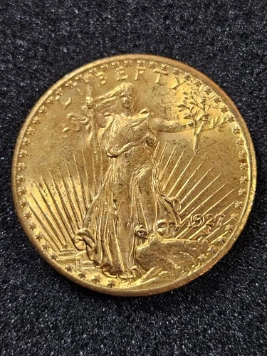 🌟 1927 $20 Gold St. Gaudens Liberty Double Eagle BU UNC Coin