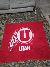 Vintage biederlack blanket Red Utah 48x51 Used Made In USA