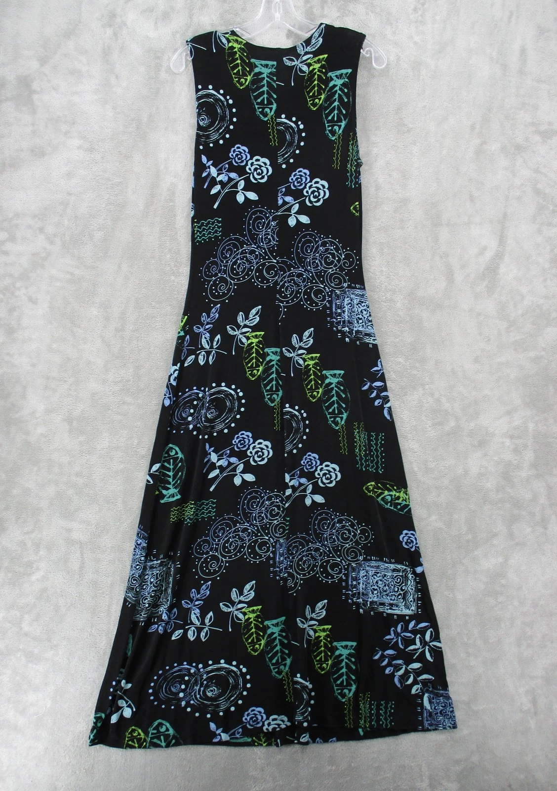 VETEMENTS Abito Coldwa Creek piccolo aderente maglia floreale bohemien tropicale elasticizzato maxi