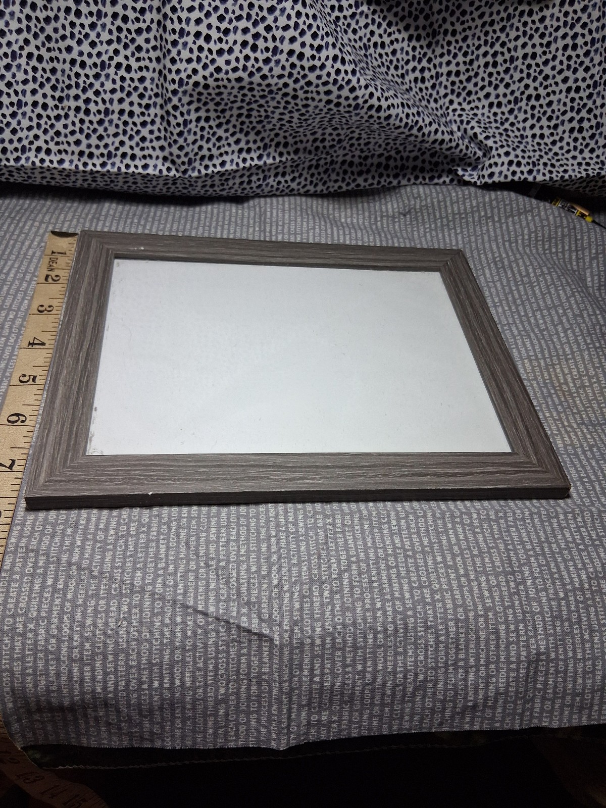 Picture Frame approx 14cm x 19cm grey finish Washed Wooden Surround image 4