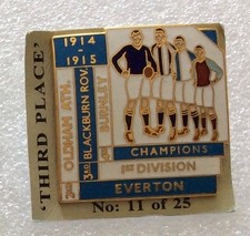 Everton F.C. 1st Division Champions 1914-15 Top Four Finishers Badge