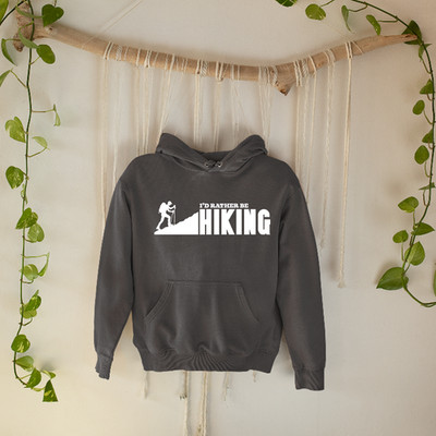 I Rather Be Hiking Hoodie Abenteuer Natur Outdoor Wandern Camping Reise Geschenk