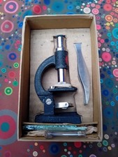Vintage Small Students Microscope No.1 40X Made By SEL With Original Box