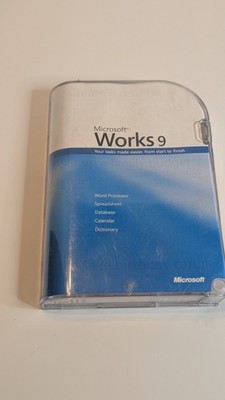 Microsoft Works 9 Complete Software CD w Product Key Quick Start Guide Windows P