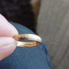Vintage Ehering 750 Gelbgold ,  Italienischer...