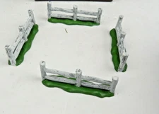 Holiday Village Rail  Fence Set Folk Art  Village VTG 