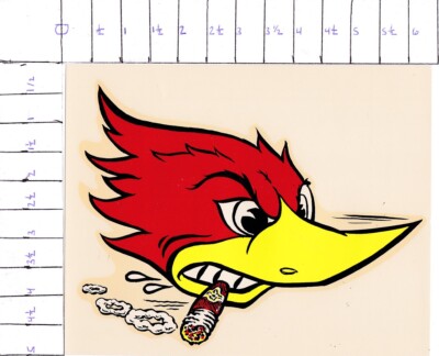 Water Slide Decal  ''Red Bird''  Large - buy one get one free