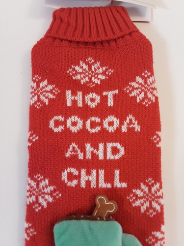 Nuevo Suéter Feo Merry & Bright XS Perro y Gato Navidad "Hot Cocoa & Chill" - Imagen 3 de 5