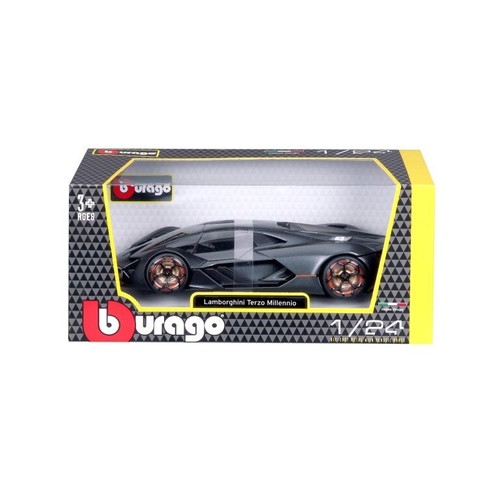 Lamborghini Terzo Millennio Matte Dark Grey Grigio Burago Bburago 1:24 Nuovo - Foto 2 di 8