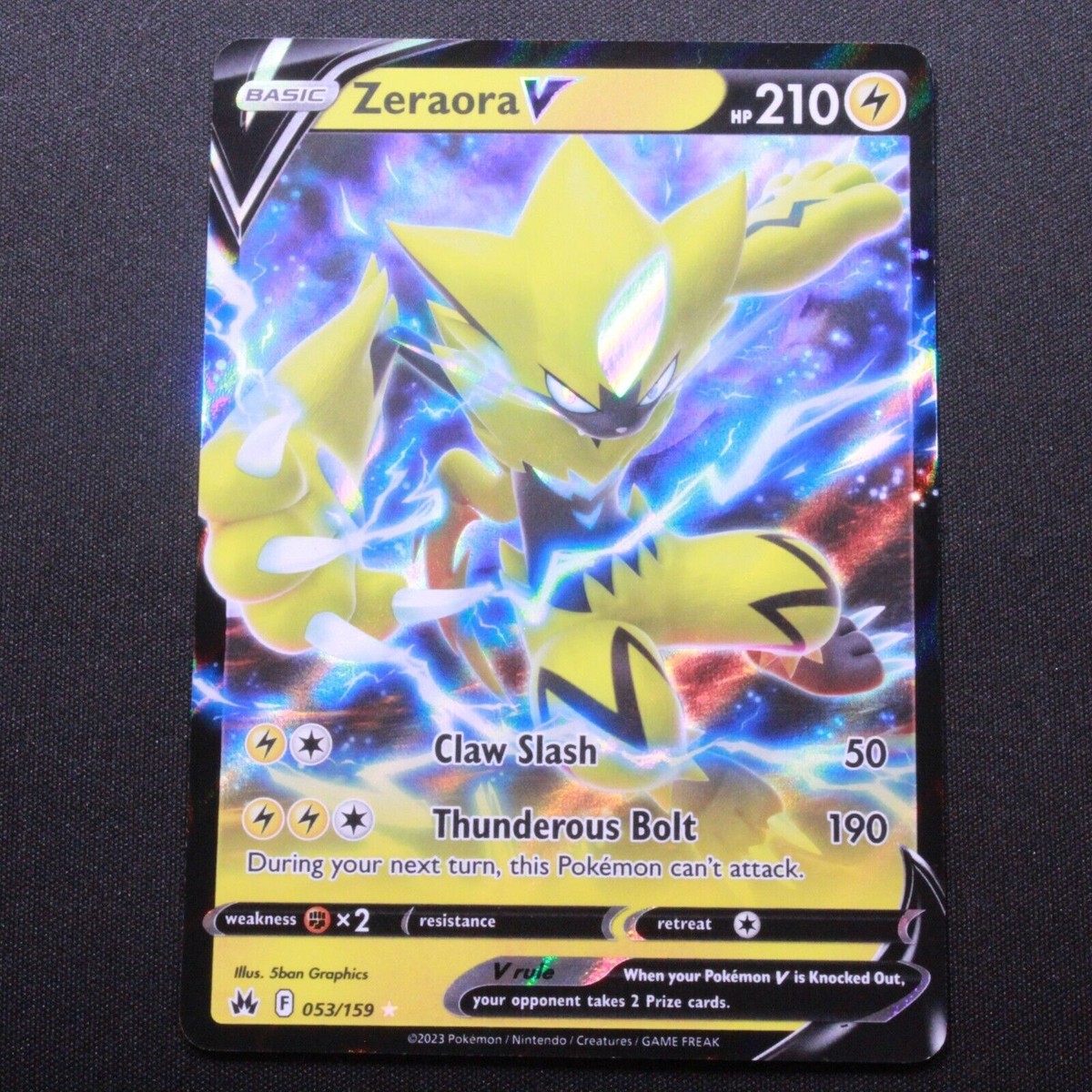 Zeraora V 053/159 NM Pokemon Crown Zenith Ultra Rare Holofoil | eBay