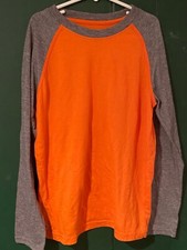 Boy's Orange/gray Starter Top Dri-Star Large 10-12 Pre Owned ccc1