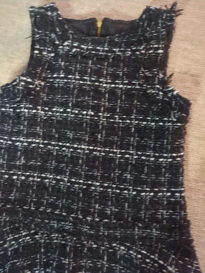 Vestido tipo jersey Maria Casero Preppy fiesta tweed sofisticado clásico de moda talla 10 Foto 3 de 4