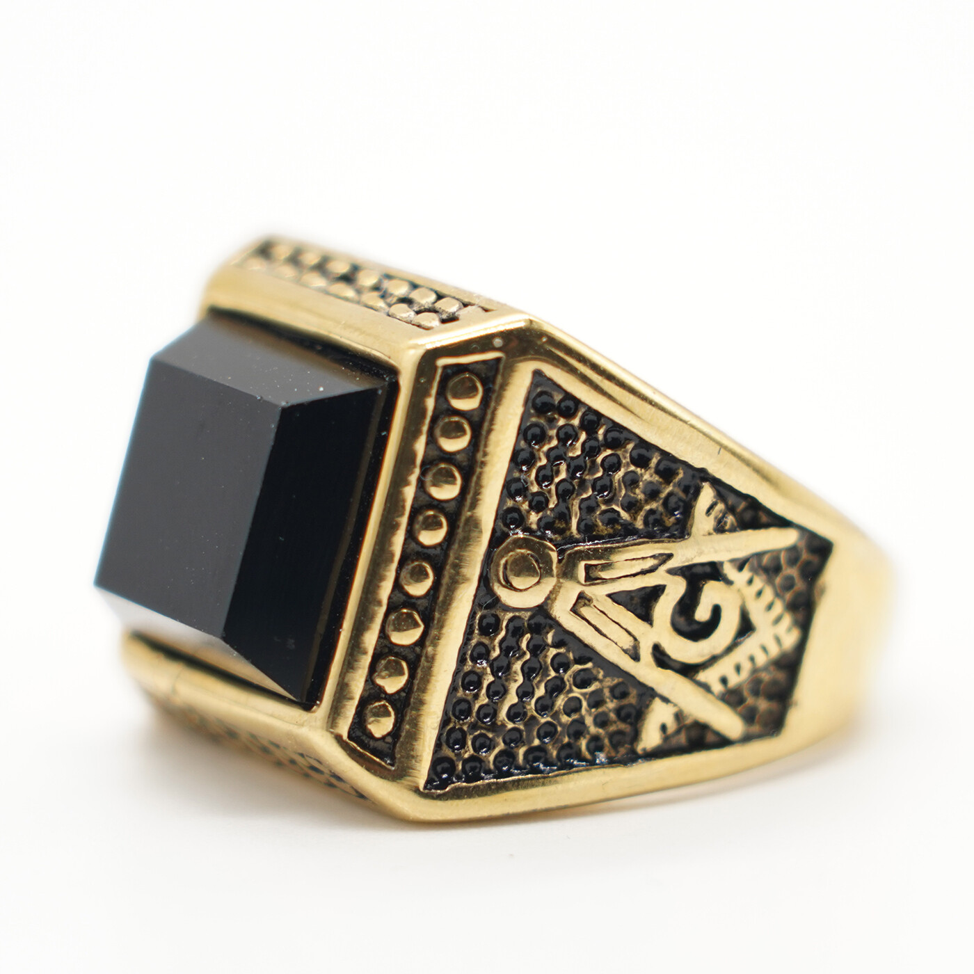 Shop Masonic Rings In Silver, Gold, And Black Finishes Online - Foto 7
