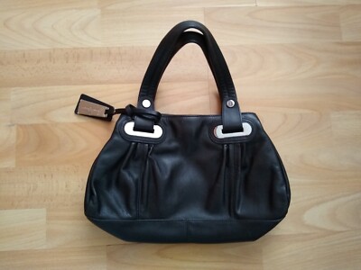Debenhams Jasper Conran 100% Soft Smooth Black Leather Twin
