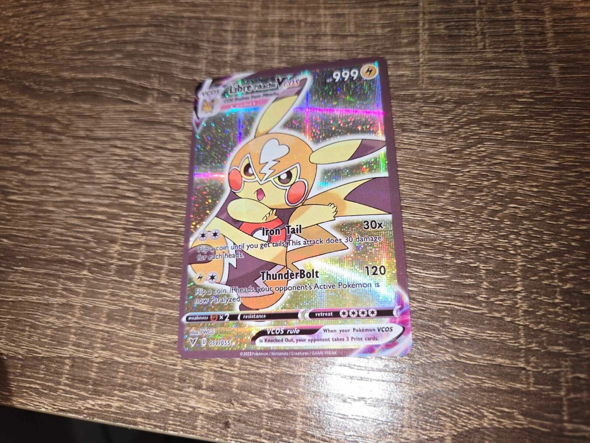Pikachu Libre Pokemon Card Holo GX TCG Rare Promo Anime Cosplay full ART