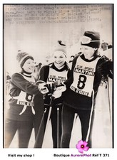 SKI 1965 VAL D'ISÈRE, SLALOM, LES SKIEUSES EGER, DU ROY DE BLIQUY, HATHORN -T371