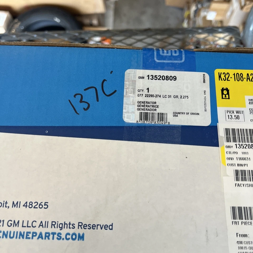 Alternador GM 3,6 L genuino OEM ACDelco 2017-2024 13520809 Foto 4 de 4