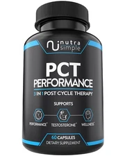 Testosterone Booster, Estrogen Blocker, Liver Support Supplement, Natural PCT