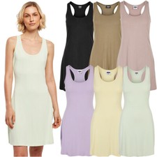 Urban Classics Abito Corto In Modal Per Donne Con Spalline A Raso Sportivo