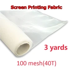 3 Yards 100 M (40T) Silk Screen Printing Mesh Fabric White Screen Mesh 