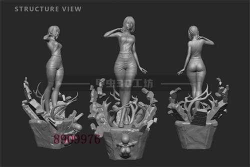 Chainsaw Man Reze 3D Printing Unpainted Figure Model GK Blank Kit New - Picture 2 of 4
