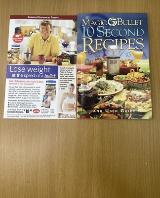 Magic Bullet 10 Second Recipes & User Guide Homeland Housewares 2003 Brand New