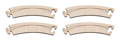Faller 161921 - Car System Laser-Street curve, R = 218 x 50 mm (4 pieces)