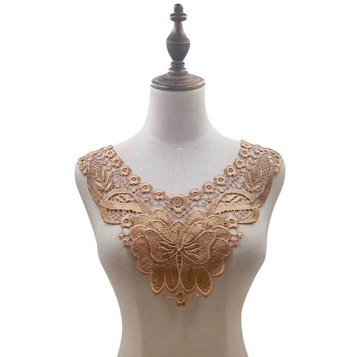 Lace Embroidered Applique Collar Trim Flower Neckline Scrapbooking Sewing N - Picture 21 of 43