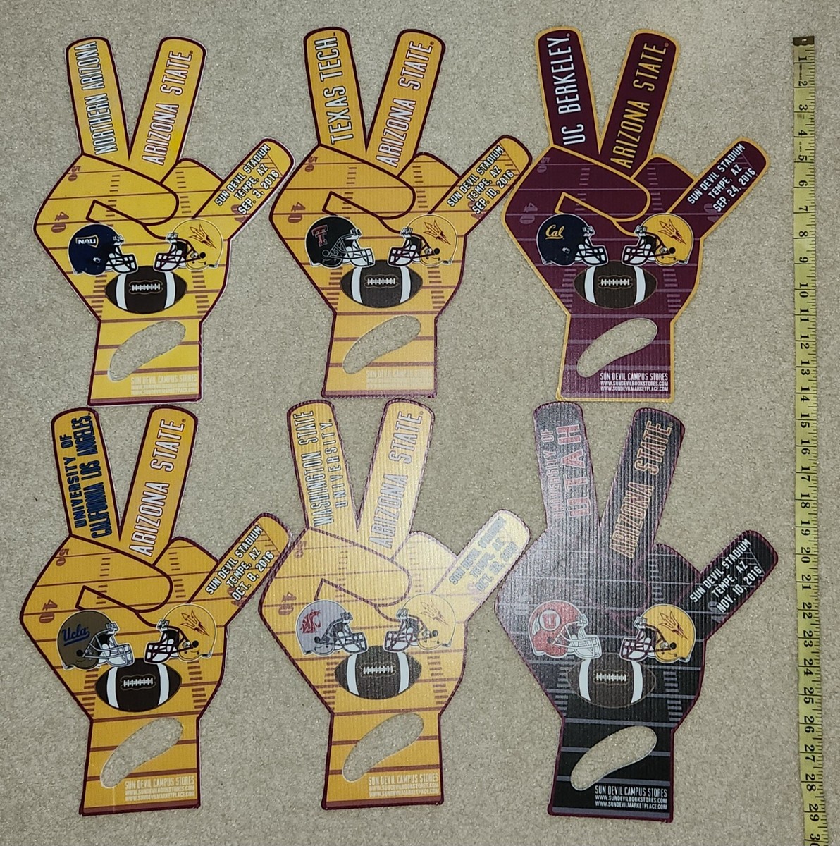 ASU Arizona State Sun Devils Cardboard 2016 Season Gameday
