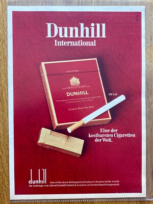 Dunhill International Cigaretten Original 1973 Vintage Advert Werbung Reklame