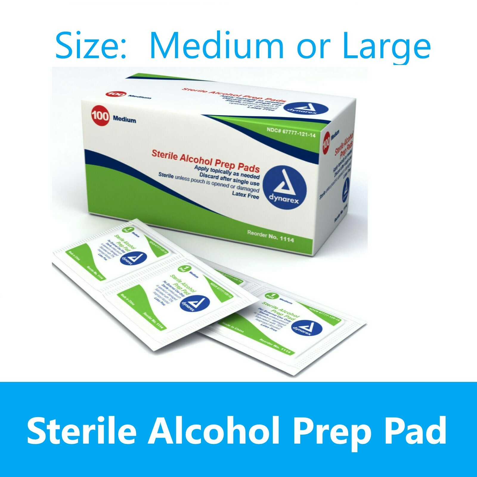 200 MEDIUM ALCOHOL PREP PADS Wet Sterile Antiseptics Pack Manufacter Sealed Ciagent Storm