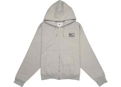 Stussy x Nike Fleece Zip Hoodie Grey Heather BRAND NEW | eBay
